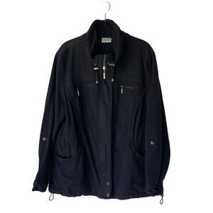 Chico’s Zenergy Black Jacket, Cotton Blend, Chico's Size 3